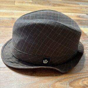 Vintage Goorin Bros. Brown Checked Fedora Hat Men’s Large
